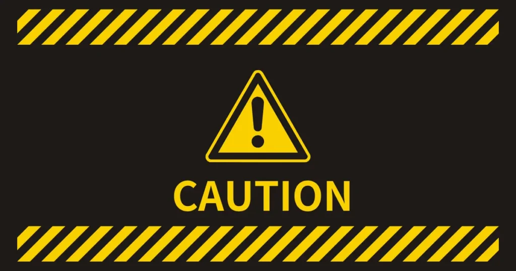 注意喚起を示す黄色いビックリマークの看板イラスト